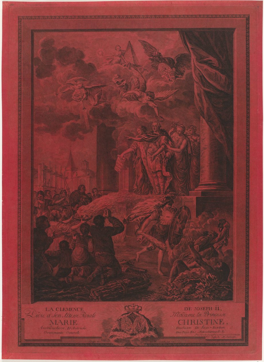 Keisari Joseph II:n armahdus protestanteille, 1783 La Clemence de Joseph II (otsikko esineessä) tekijältä Mathias de Sallieth