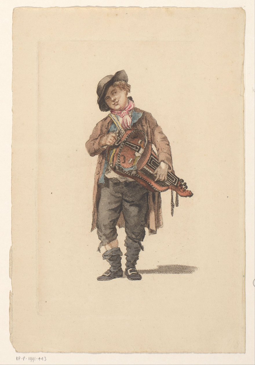 hurdy-gurdy pelaaja tekijältä Mathias de Sallieth