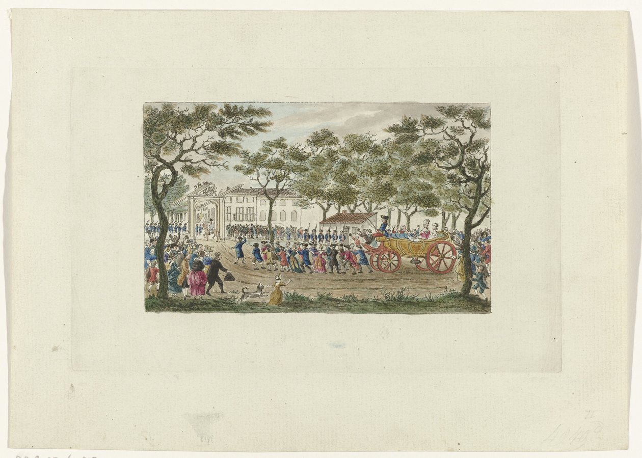 Oranssin prinsessan ja lasten ohittaminen, 1787 tekijältä Mathias de Sallieth