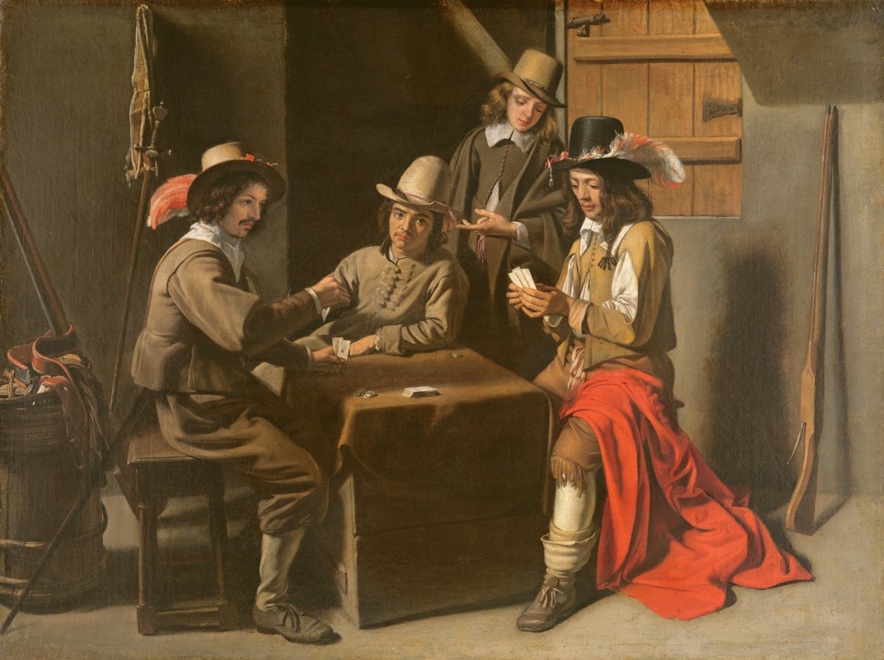 Pelimiehet, noin 1650-luku tekijältä Mathieu Le Nain