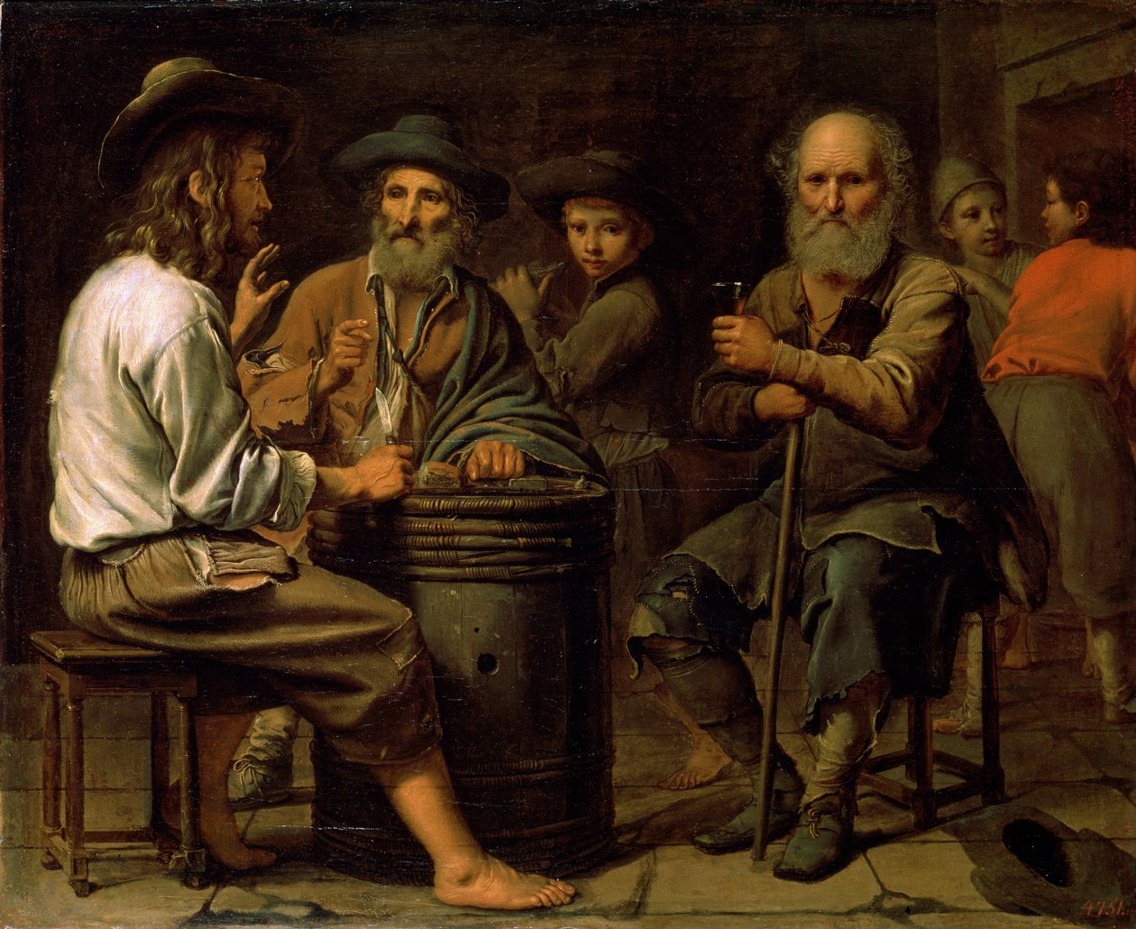 Talonpojat tavernassa, 1640-luku. tekijältä Mathieu Le Nain