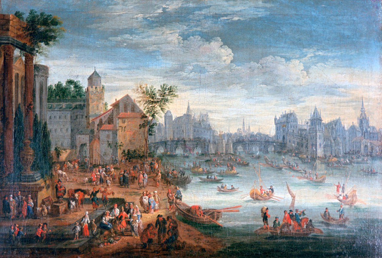 "Seine-joki, Pariisi", 1600-luku tekijältä Mathieu Schoewaerdts