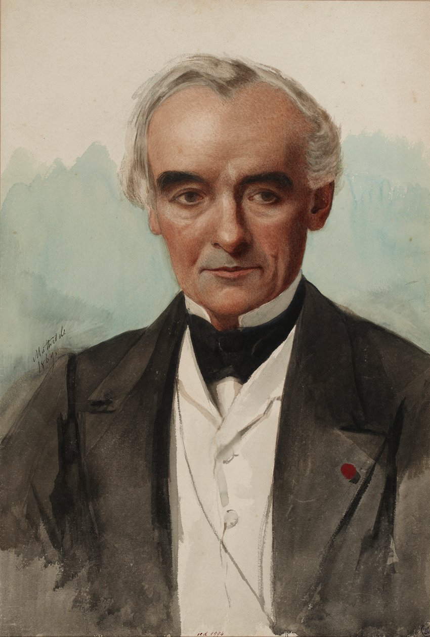 Muotokuva kirjailijasta Prosper Mérimée 1803-1870, 1869. tekijältä Mathilde Bonaparte