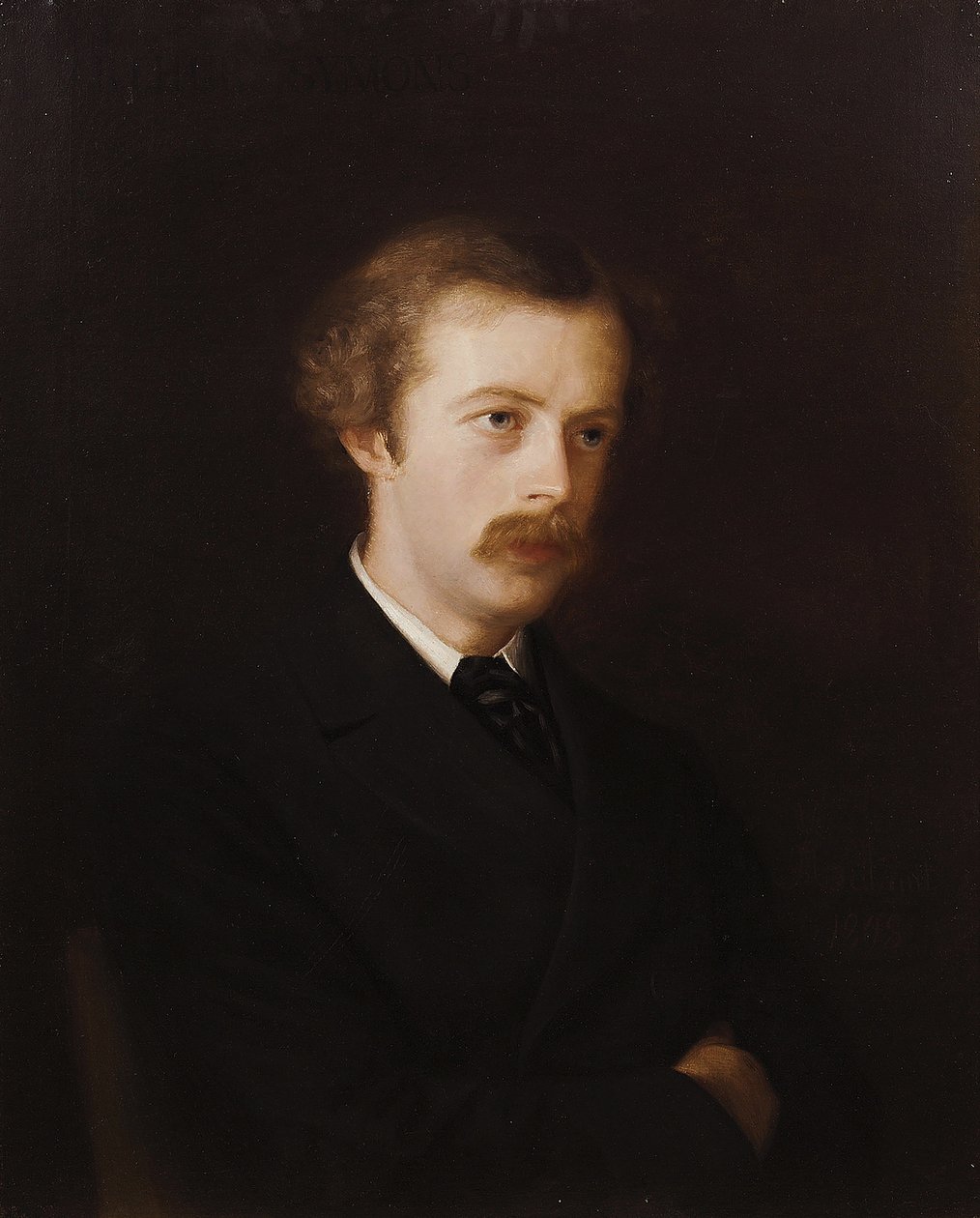 Runoilija Arthur Symonsin muotokuva 1865-1945, 1898. tekijältä Mathilde de La Tour Comtesse