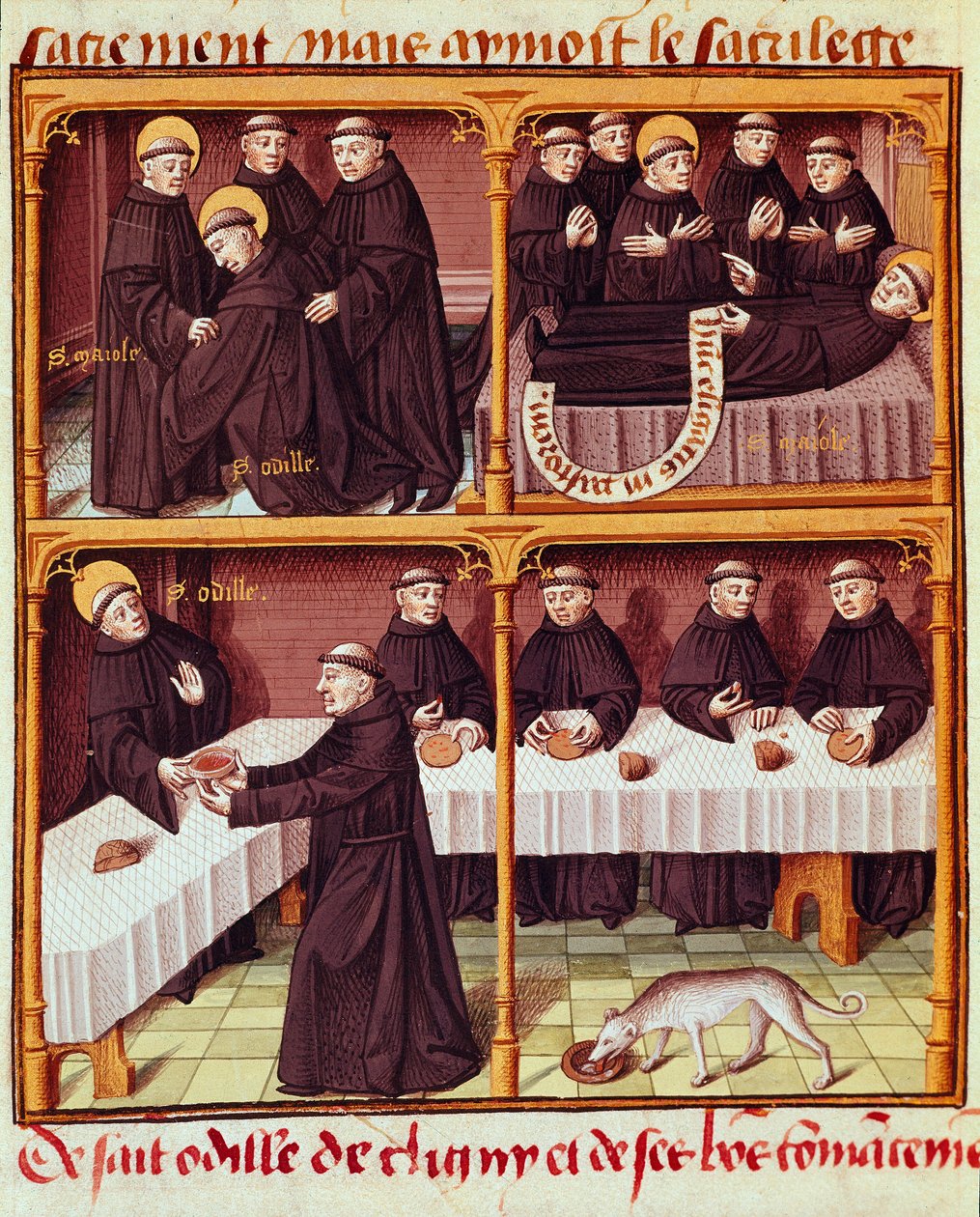 Refectoire de monines Miniatyyri Vincent de Beauvais