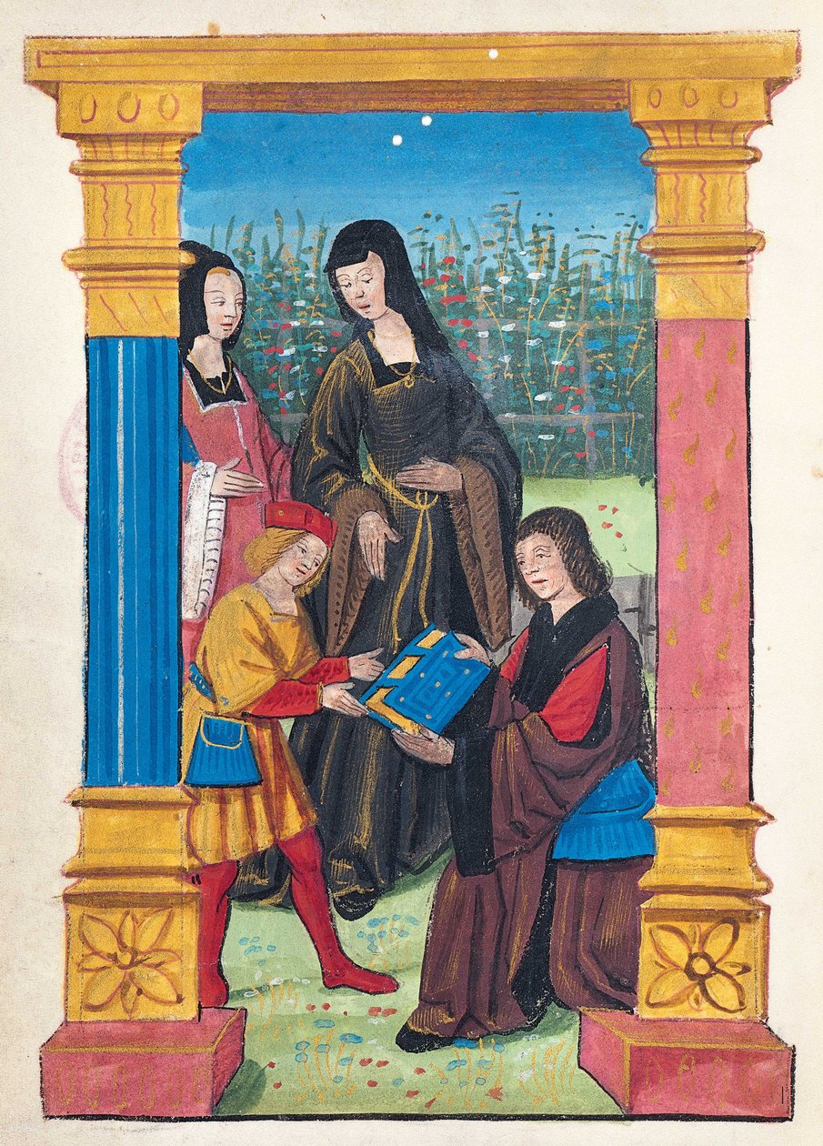 Antoine Vérard esittelee kirjansa François d