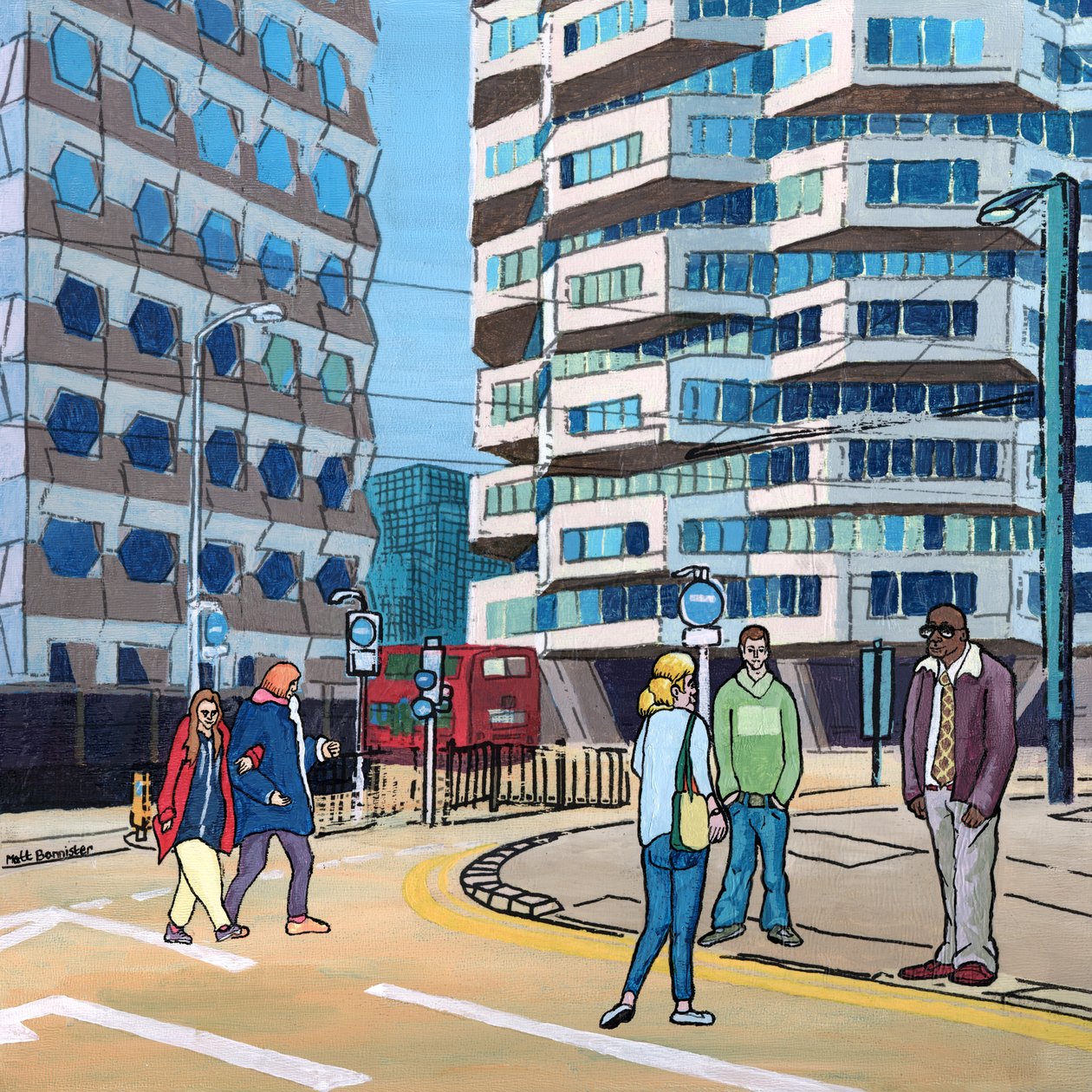 East Croydon, 2016 (sekatekniikka paneelille) tekijältä Matt Bannister
