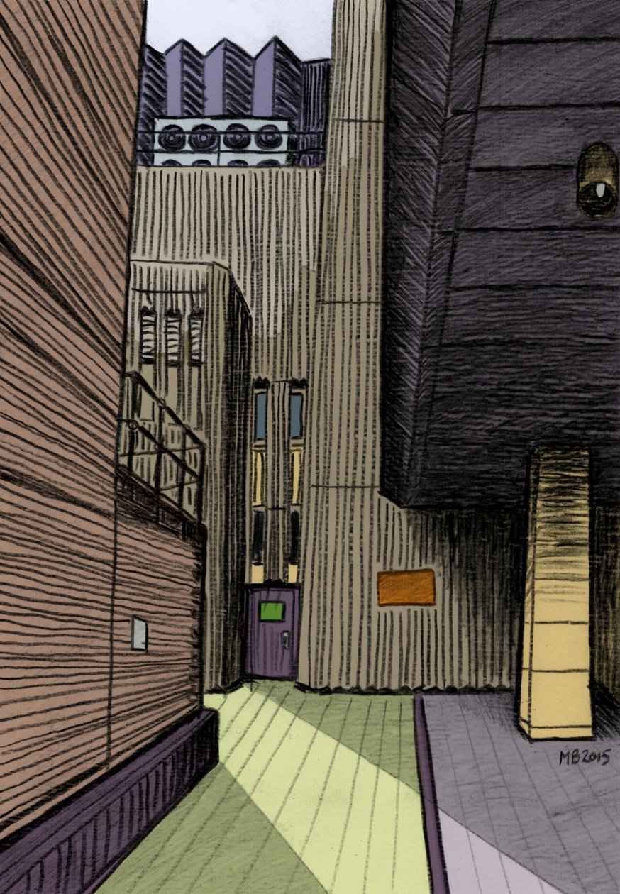 Hopton Street, SE1, 2015 (lyijykynä, digitaalinen) tekijältä Matt Bannister