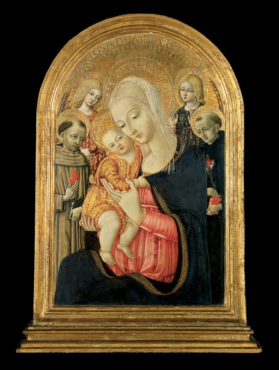 Madonna ja lapsi enkelien ja pyhien kanssa tekijältä Matteo de Giovanni