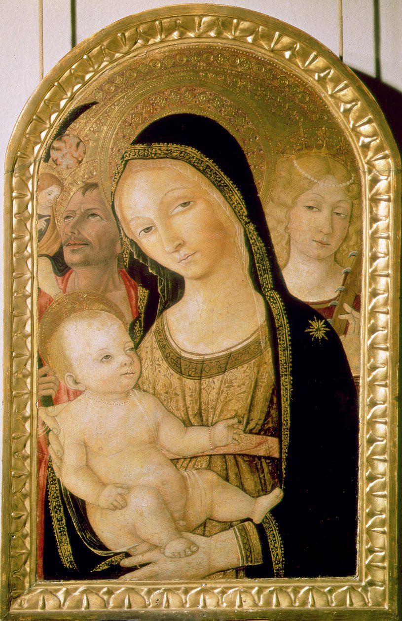 Madonna ja lapsi SS:n kanssa. Catherine ja Christopher, 1470 (paneeli) tekijältä Matteo di Giovanni di Bartolo