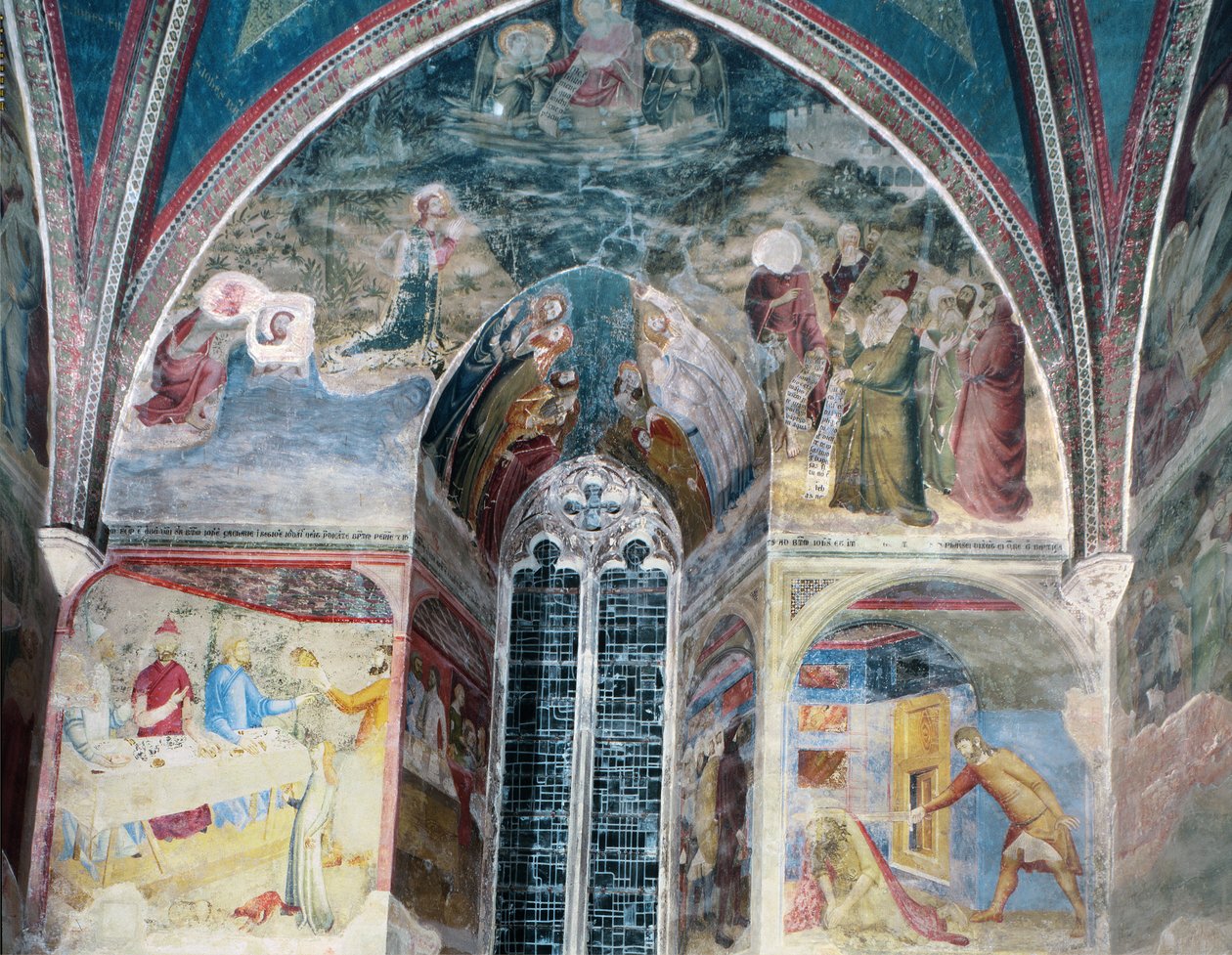 Kohtauksia Pyhän Johannes Kastajan elämästä, Pyhän Jeanin kappelista, 1346-48 (katso myös 87124 ja 1778223) tekijältä Matteo Giovanetti