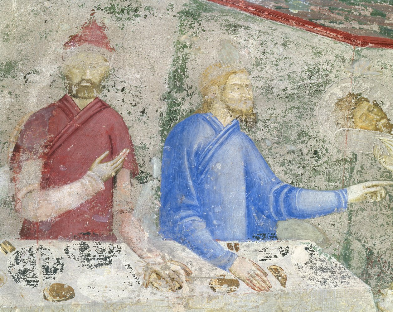 Herodeksen juhla, yksityiskohta St. Jeanin kappelista, 1347 (yksityiskohta 87131) tekijältä Matteo Giovanetti