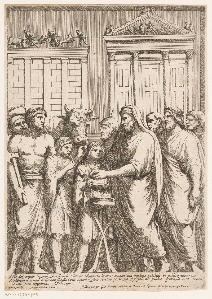 Marcus Aurelius ylipappina Bareljeefit Konstantinuksen kaarella (sarjan nimi) tekijältä Matteo Piccioni