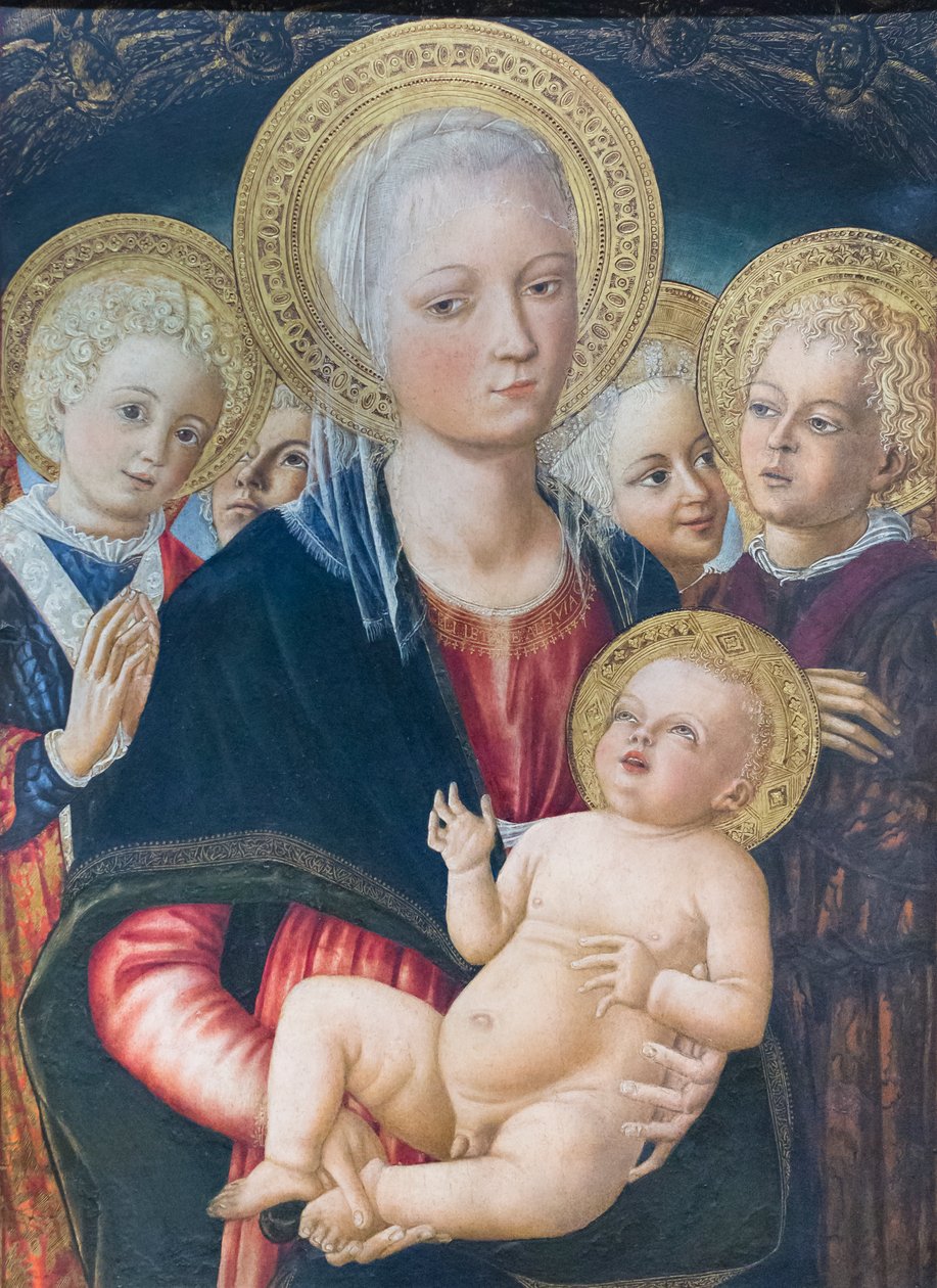 Madonna ja lapsi enkelien kanssa tekijältä Matteo di (c.1430 95) Giovanni