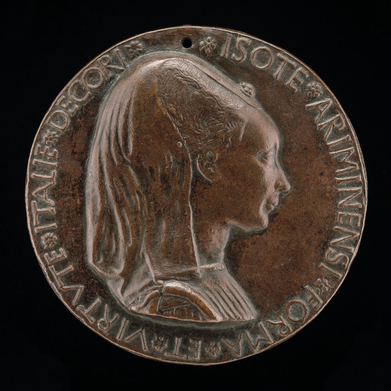 Isotta degli Atti, 14321433-1474, rakastajatar 1446, sitten vaimo 1453 jälkeen, Sigismondo Malatesta [obv tekijältä Matteo di Andrea de Pasti