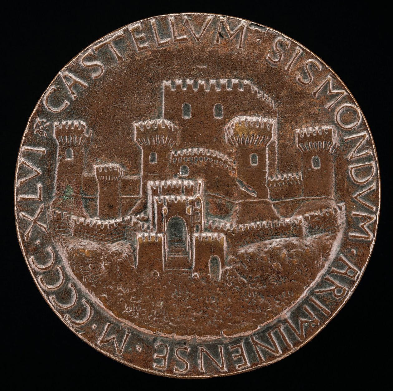 Riminin linna [käänteinen], 1446. tekijältä Matteo di Andrea de Pasti