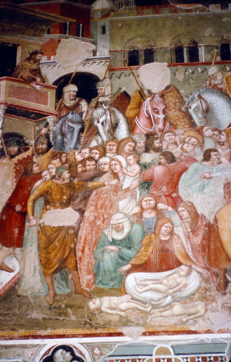 Viattomien verilöyly, fresko Santi Agostinon kirkossa Sienassa, 1482. tekijältä Matteo di Giovanni