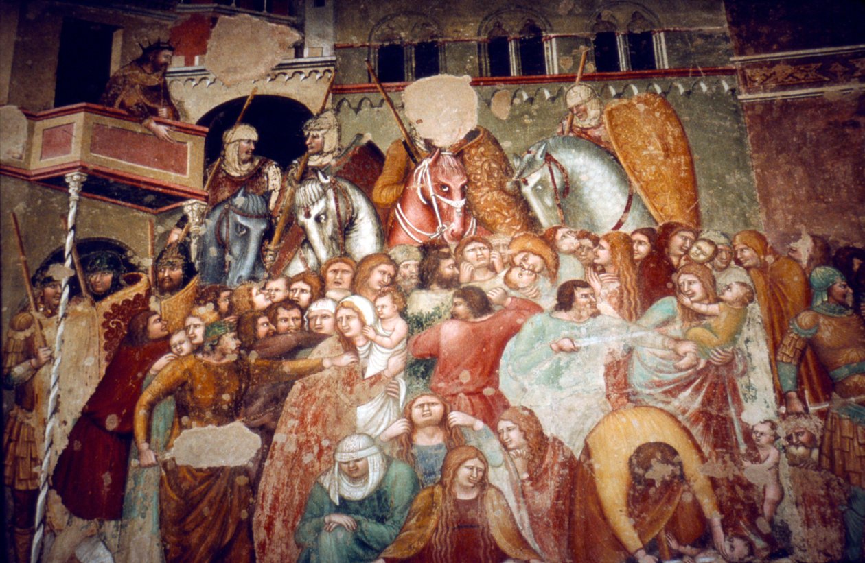 Viattomien verilöyly, fresko Santi Agostinon kirkossa, Siena, 1482 tekijältä Matteo di Giovanni