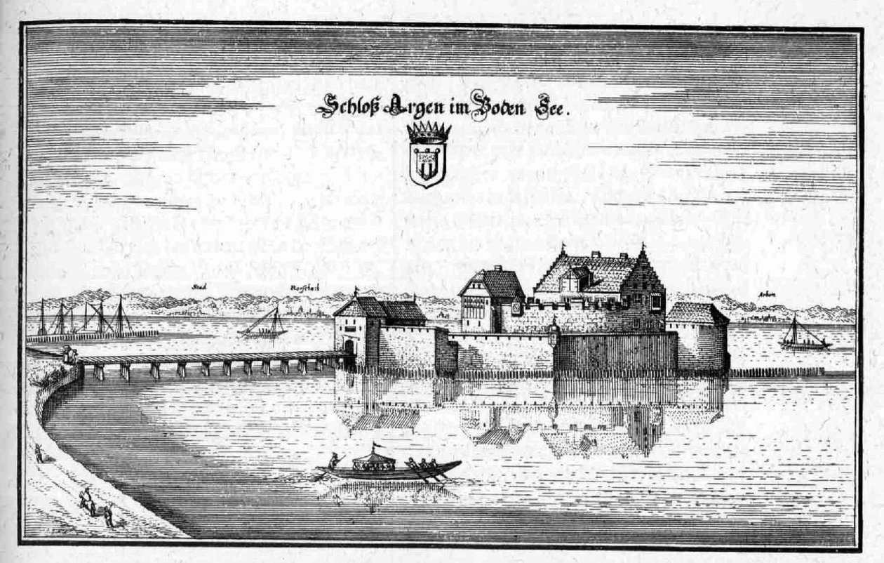 Argen - ote teoksesta Topographia Sueviae (Schwaben). tekijältä Matthaus Merian