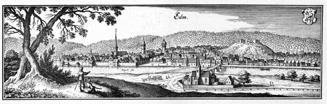 Calw.jpg - ote Topographia Sueviae -teoksesta (Schwaben). tekijältä Matthaus Merian