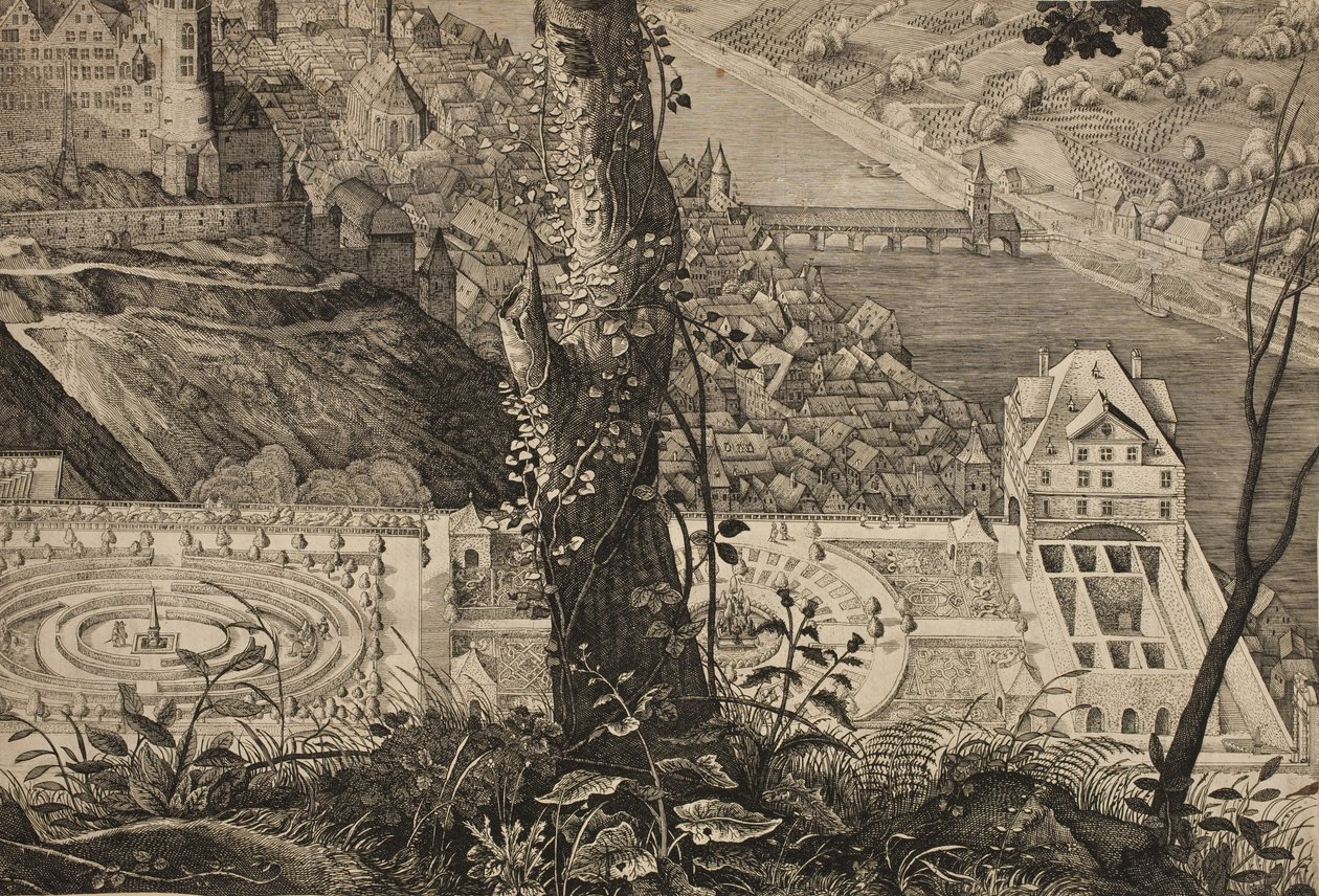 aHortus Palatinus. Heidelbergin linnan puutarha tekijältä Matthäus Merian d.Æ.