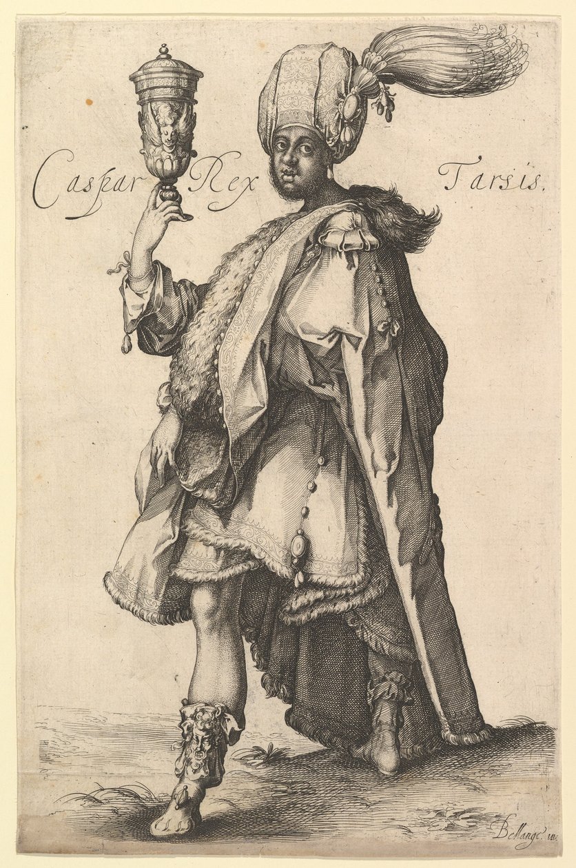 Caspar, Jacques Bellangen Three Magi -sarjan jälkeen, n. 1615. tekijältä Matthaus Merian