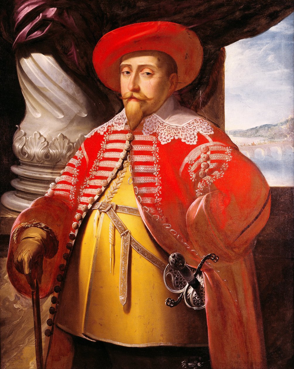 Kustaa Adolphuksen muotokuva, 1632 tekijältä Matthaus Merian