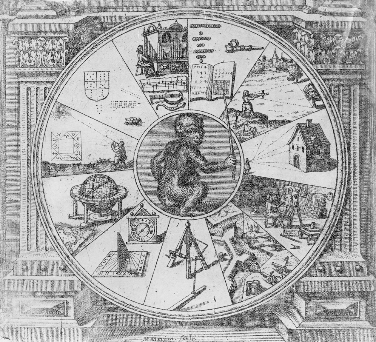 Etukappale Robert Fluddin jättiläisestä kosmisesta historiasta tekijältä Matthaus the Elder Merian