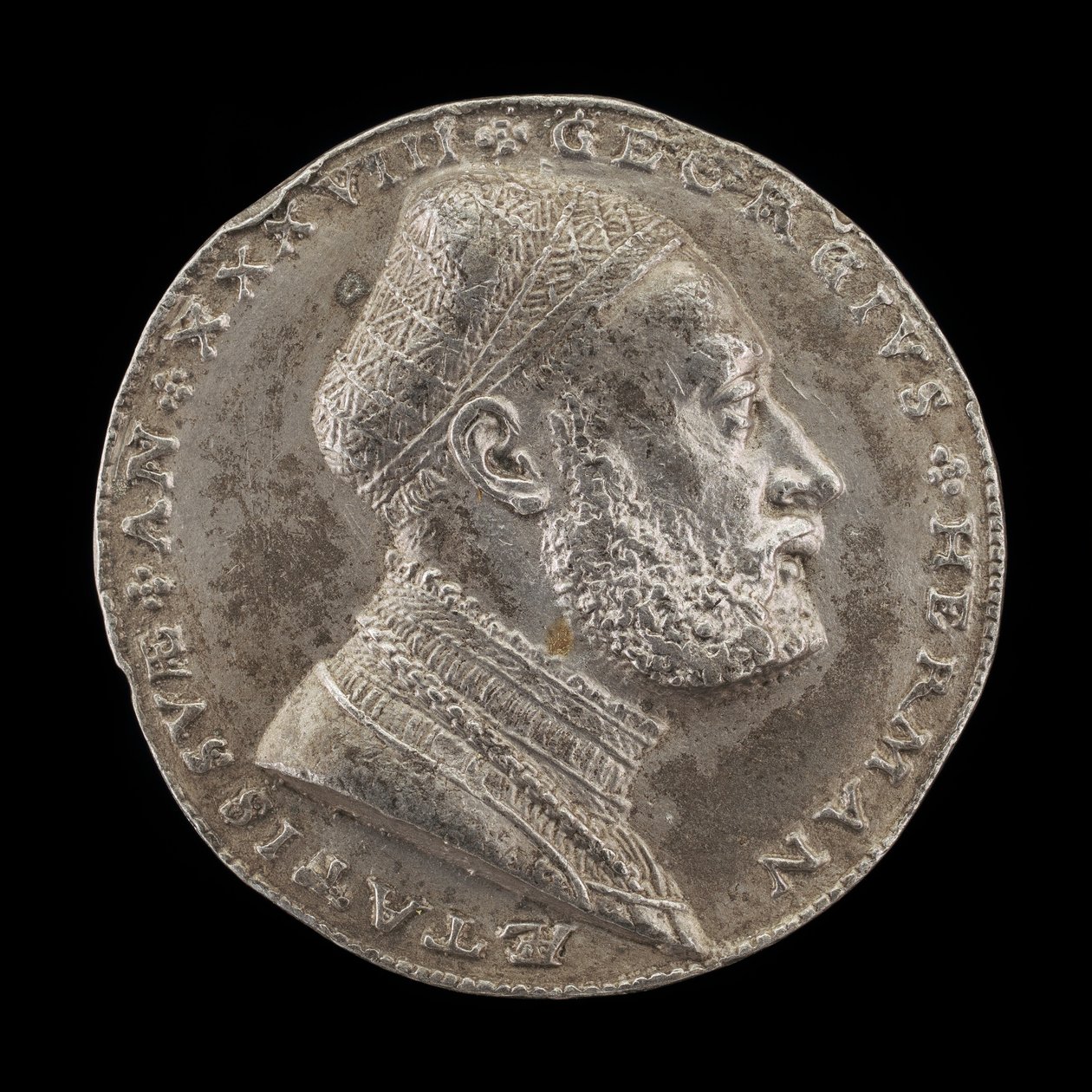 Georg Hermann, 1491-1552, saksalainen filosofi [kääntöpuoli], 1529. tekijältä Matthes Gebel