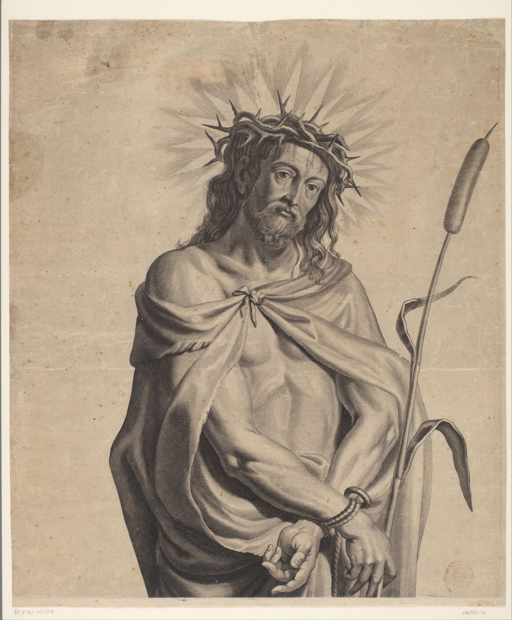 Ecce Homo Sarja Ecce Homo, ristiinnaulittu Kristus, Neitsyt Maria ja Johannes Evankelista (sarjan nimi) tekijältä Mattheus Borrekens
