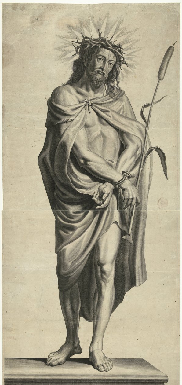 Ecce Homo Sarjat Ecce Homo, Kristus ristiinnaulittu, Neitsyt Maria ja Johannes Evankelista (sarjan nimi) tekijältä Mattheus Borrekens