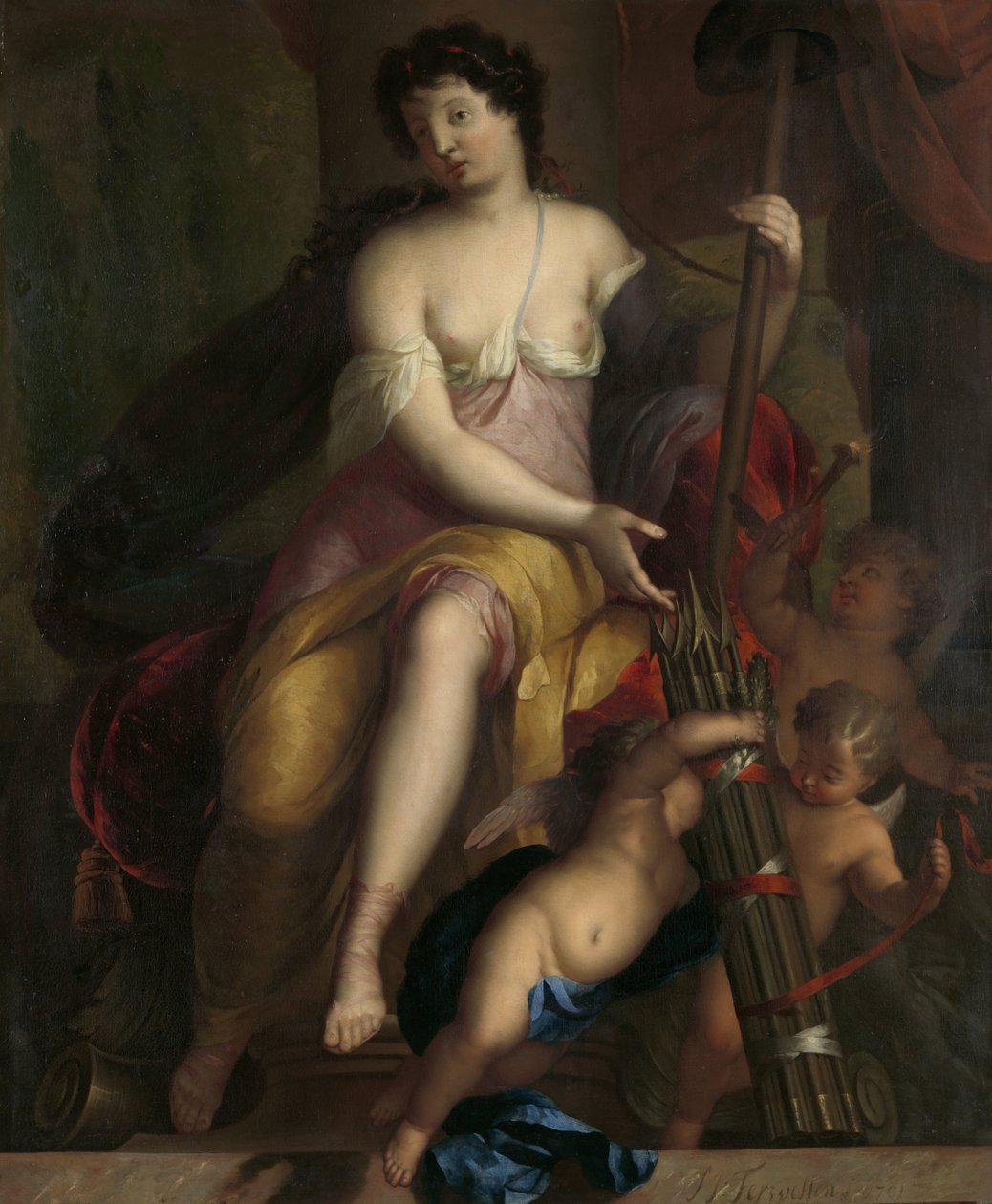 Vapauden allegoria tekijältä Mattheus Terwesten (signed by artist)