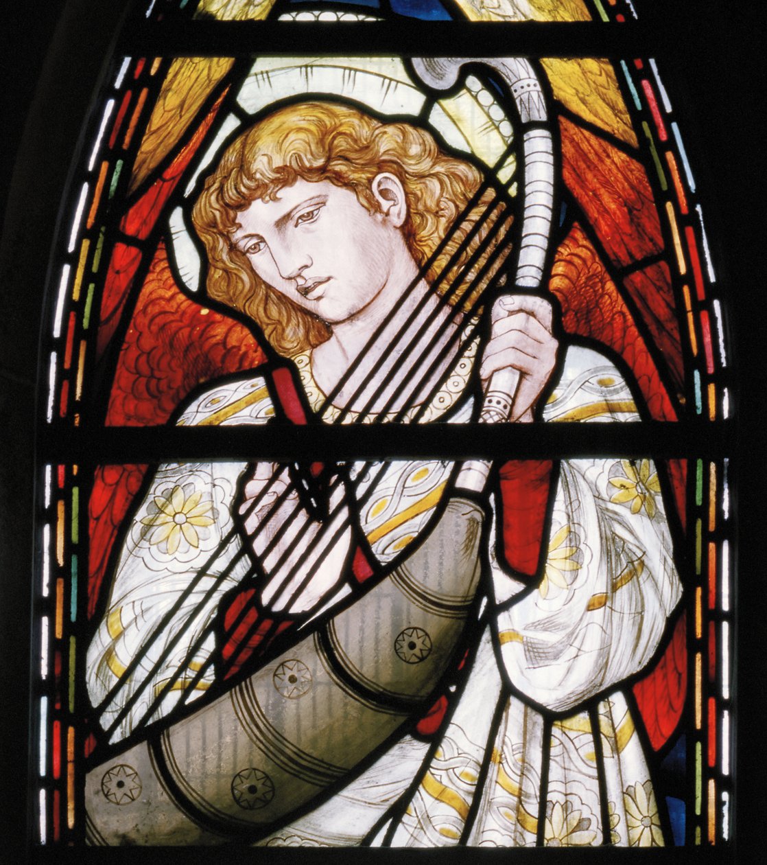 Aberdeen, St Macharsin katedraali, Cottier & Co, Angel Musician yksityiskohta, 1873 tekijältä Matthew Maris