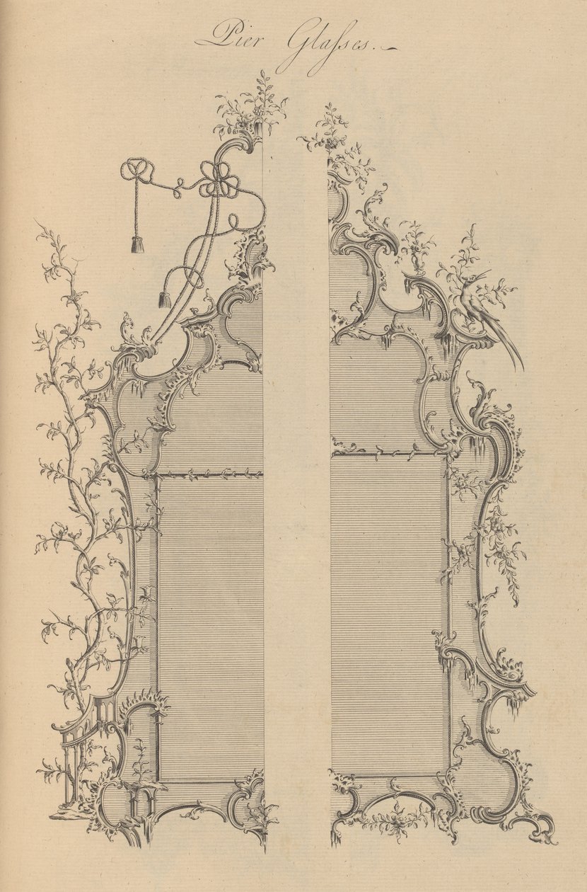 Hyödyllisten ja koristeellisten huonekalujen yleinen järjestelmä..., 1759-1763. tekijältä Matthew Darly