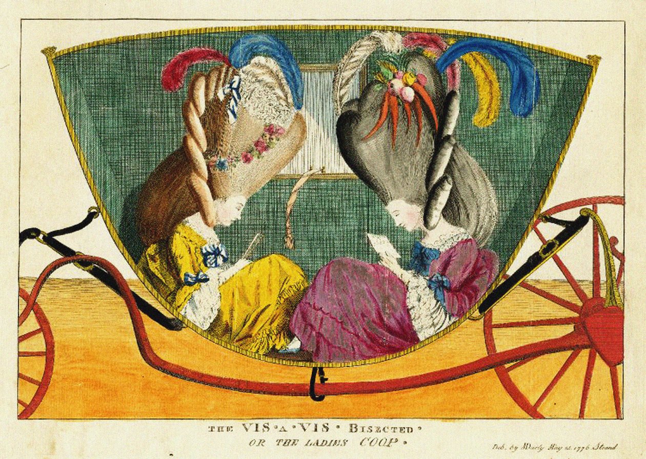 Vis-a-vis jaettu puoliksi eli naiset coop, 1776. tekijältä Matthew Darly