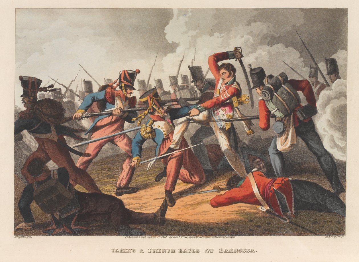 Ranskan kotkan ottaminen Barossassa, 1811 tekijältä Matthew Dubourg