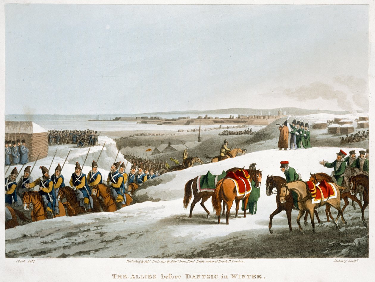"Liittolaiset ennen Dantzicia talvella", 1818 tekijältä Matthew Dubourg