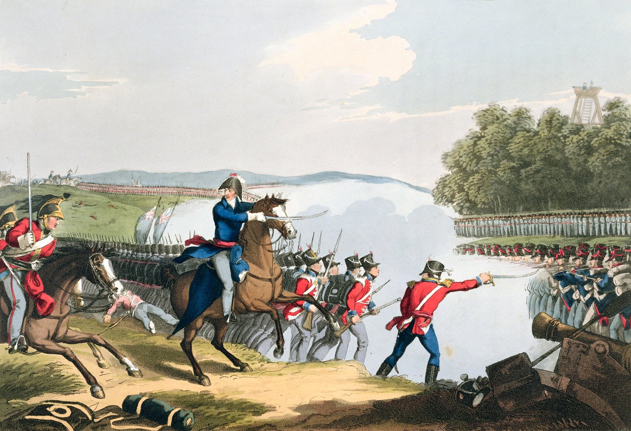 "Waterloon taistelu, jonka Wellingtonin herttua päätti", 1815 1816 tekijältä Matthew Dubourg