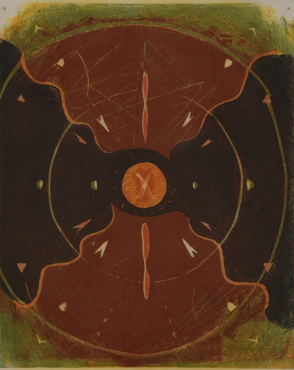 mandala 1, 2013 (linoleikkaus) tekijältä Matthew Hilton