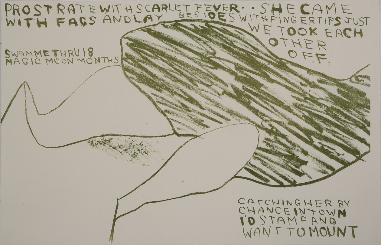 hän tuli hinttien kanssa, 2009 (litografia) tekijältä Matthew Hilton