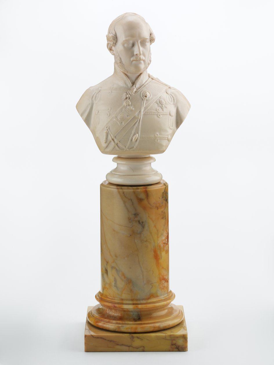 Prinssi Albertin rintakuva, n. 1856 (norsunluu ja marmori) tekijältä Matthew Noble