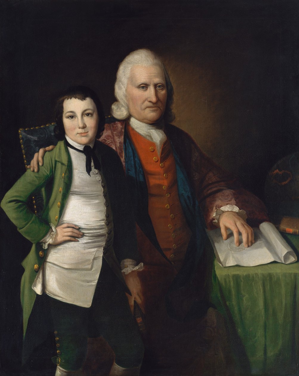 Cadwallader Colden ja hänen pojanpoikansa Warren De Lancey, n. 1772. tekijältä Matthew Pratt