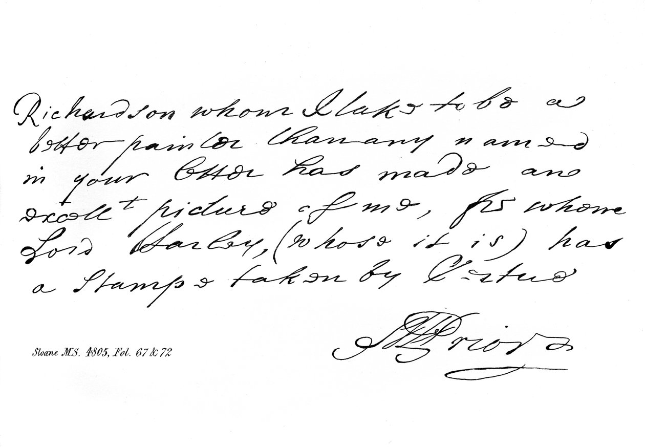 Osa runoilija Matthew Priorin kirjettä, 1600-luvun loppu - 1700-luvun alku, 1840 tekijältä Matthew Prior