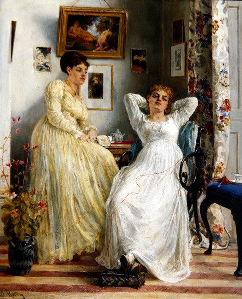 Sisaret, n. 1876 (öljy kankaalle) tekijältä Matthew White Ridley