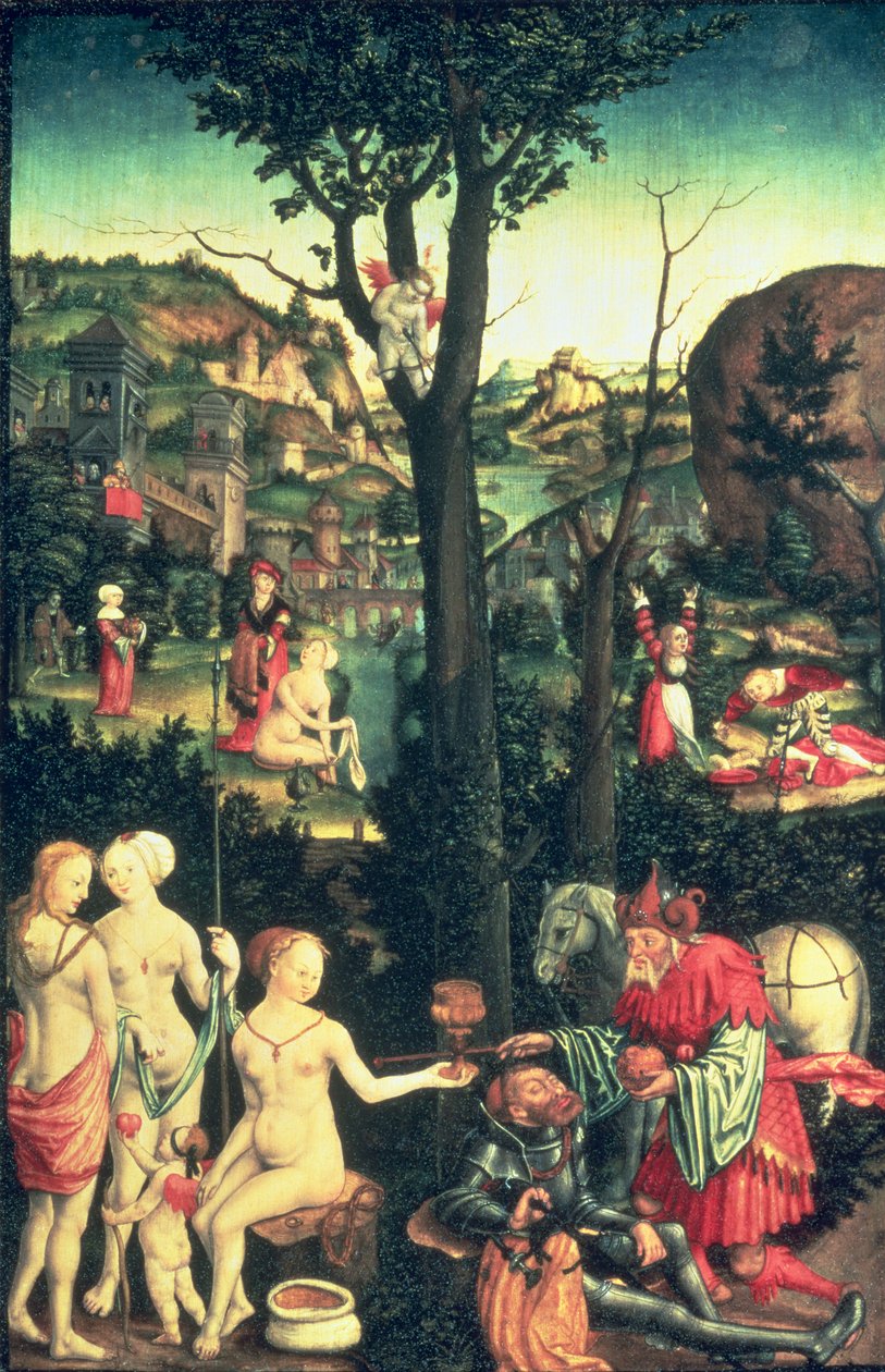 Rakkauden allegoria (Amor omnia vincit), n. 1500-6870 (paneeli) tekijältä Matthias Gerung or Gerou