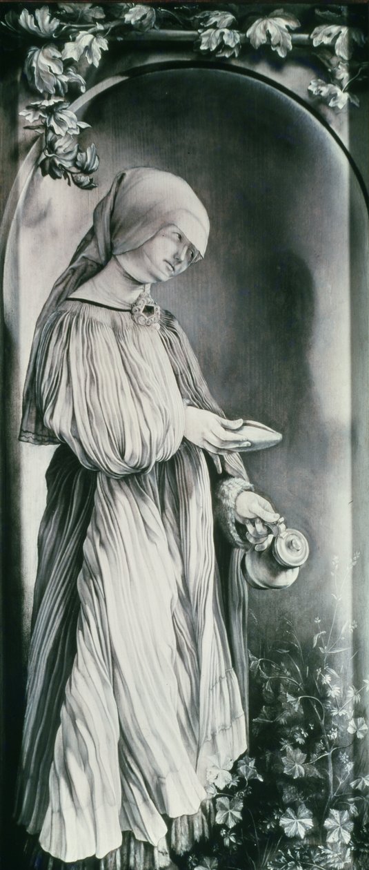 Pyhä Elisabet (harmaa) tekijältä Matthias Grünewald