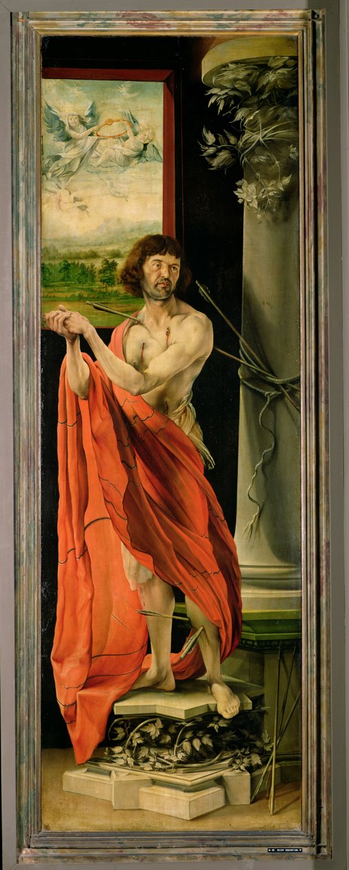 St. Sebastian, Isenheimin alttaritaulusta, n. 1512-16 tekijältä Matthias Grünewald