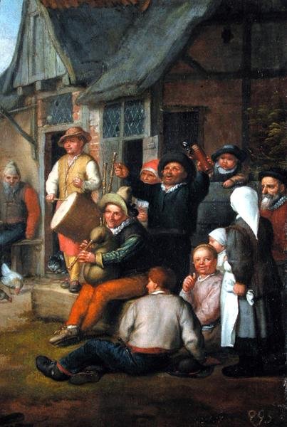 Yksityiskohta talonpoikien tanssista, 1678 (katso myös 150651) tekijältä Matthias Scheits