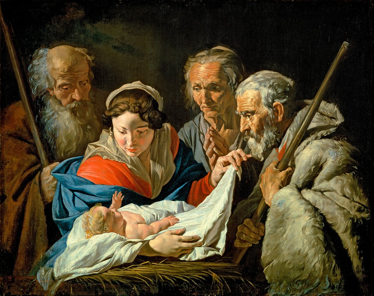 Jeesus-lapsen palvonta tekijältä Matthias Stomer