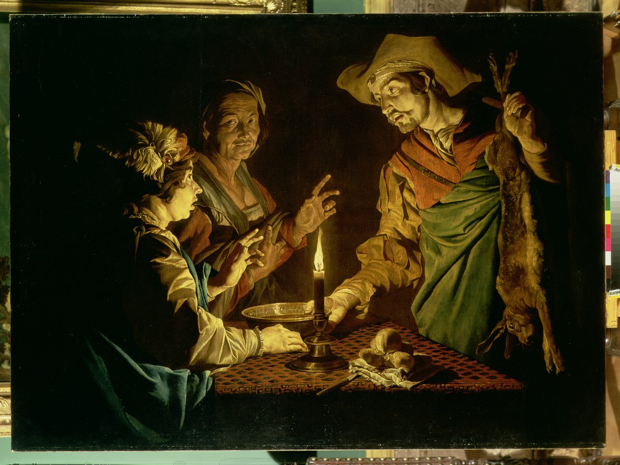 Eesau ja Jaakob, 1640-luku tekijältä Matthias Stomer